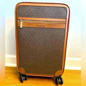 Michael Kors Monogram Carry On Luggage Brown